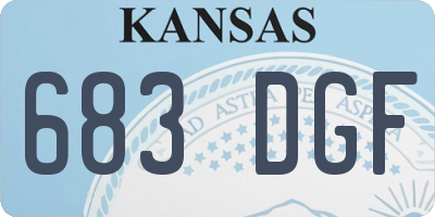 KS license plate 683DGF