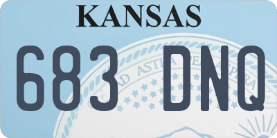 KS license plate 683DNQ