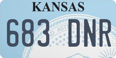 KS license plate 683DNR