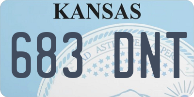 KS license plate 683DNT