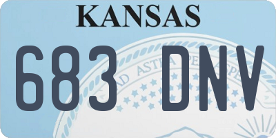 KS license plate 683DNV