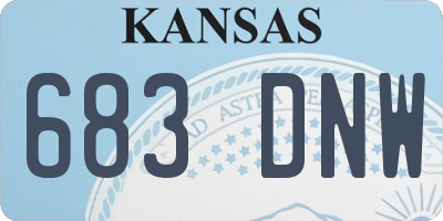 KS license plate 683DNW