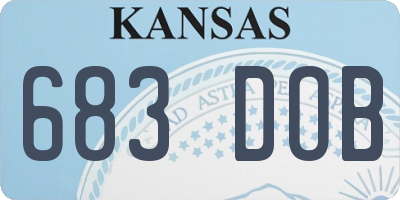 KS license plate 683DOB
