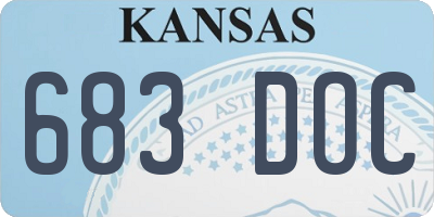 KS license plate 683DOC