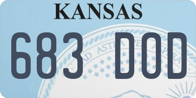 KS license plate 683DOD
