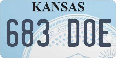 KS license plate 683DOE