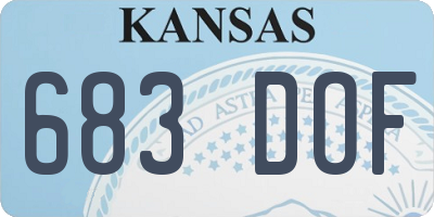 KS license plate 683DOF