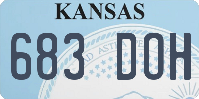 KS license plate 683DOH