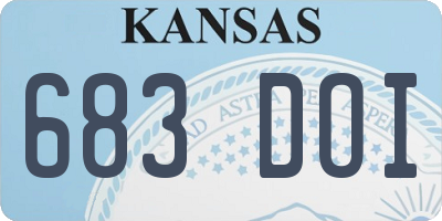 KS license plate 683DOI