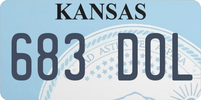 KS license plate 683DOL