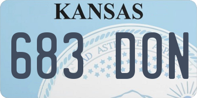 KS license plate 683DON