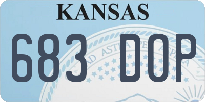 KS license plate 683DOP