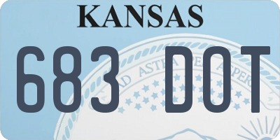 KS license plate 683DOT