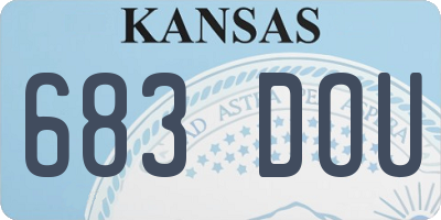 KS license plate 683DOU