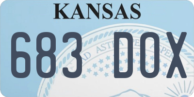 KS license plate 683DOX