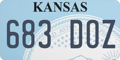 KS license plate 683DOZ