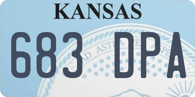 KS license plate 683DPA