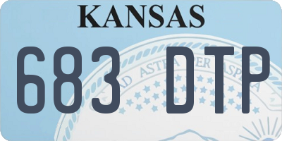 KS license plate 683DTP