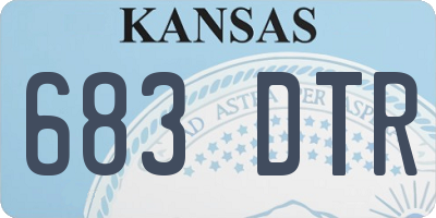 KS license plate 683DTR