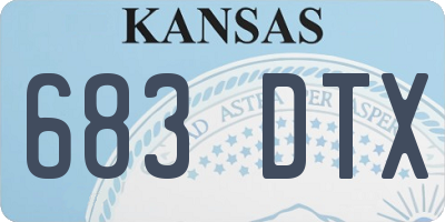 KS license plate 683DTX