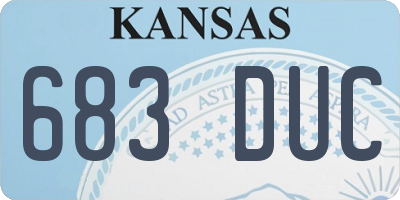 KS license plate 683DUC