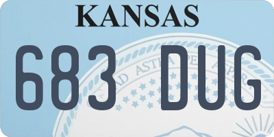 KS license plate 683DUG