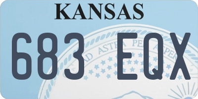 KS license plate 683EQX