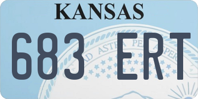 KS license plate 683ERT