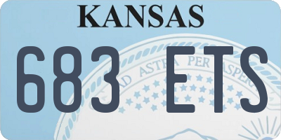 KS license plate 683ETS