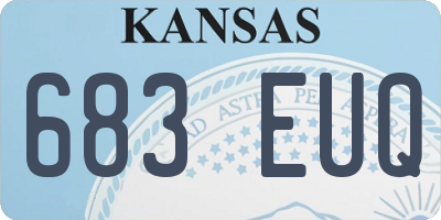 KS license plate 683EUQ