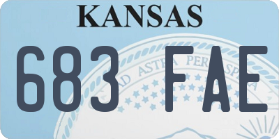 KS license plate 683FAE