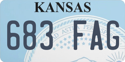 KS license plate 683FAG