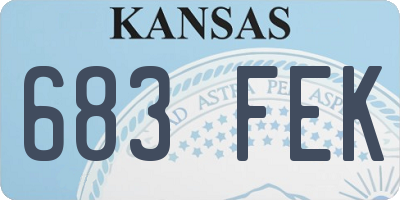 KS license plate 683FEK