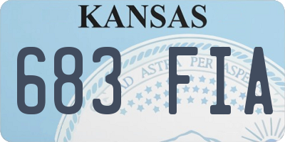 KS license plate 683FIA
