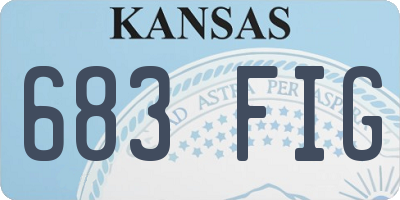 KS license plate 683FIG