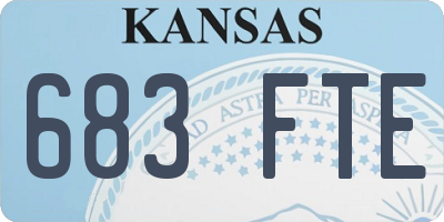 KS license plate 683FTE