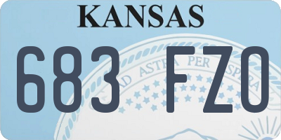 KS license plate 683FZO