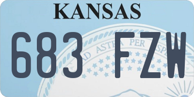 KS license plate 683FZW