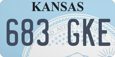 KS license plate 683GKE