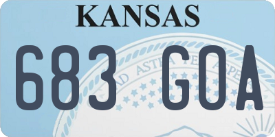KS license plate 683GOA