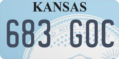 KS license plate 683GOC
