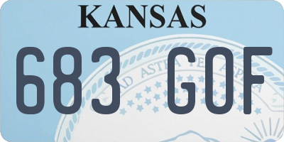KS license plate 683GOF