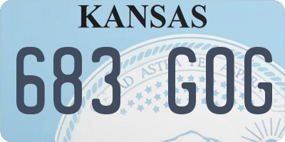 KS license plate 683GOG