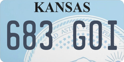KS license plate 683GOI