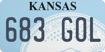 KS license plate 683GOL