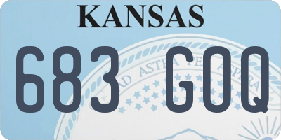 KS license plate 683GOQ
