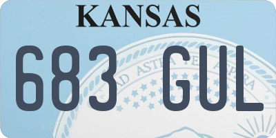 KS license plate 683GUL