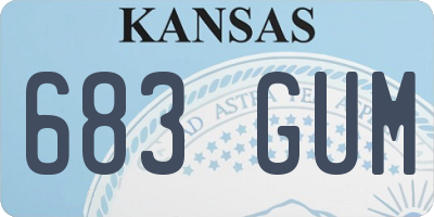 KS license plate 683GUM