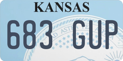 KS license plate 683GUP