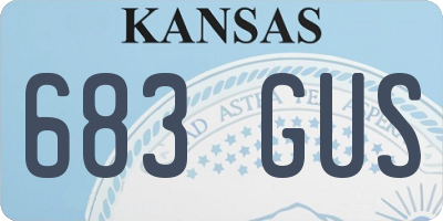 KS license plate 683GUS